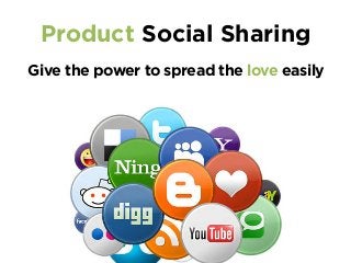 Product Social Sharing
Give the power to spread the love easily
 