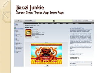 Jiaozi Junkie Screen Shot: iTunes App Store Page 