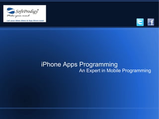 iPhone Apps Programming
           An Expert in Mobile Programming
 