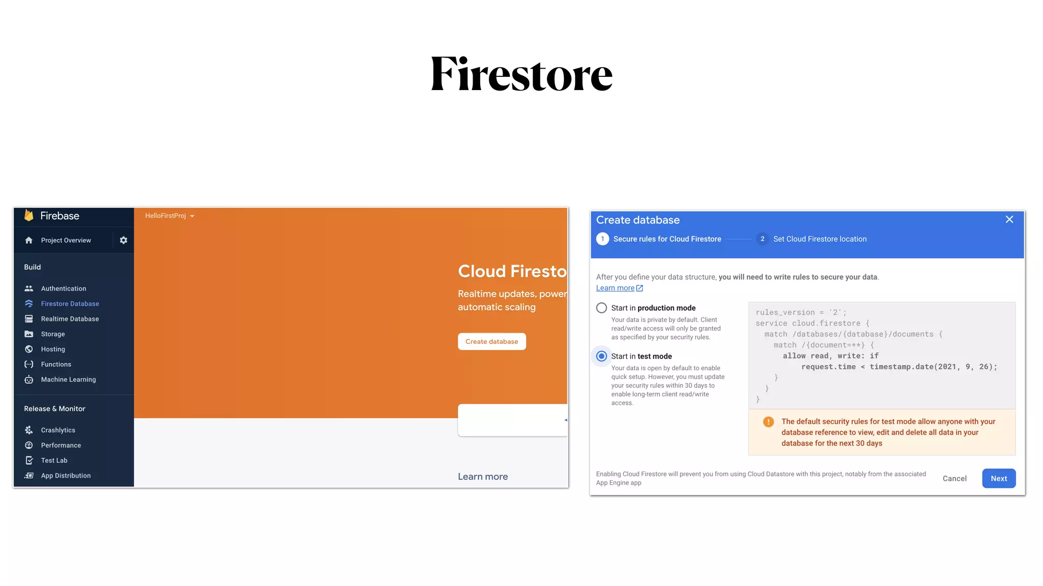 Firestore
 