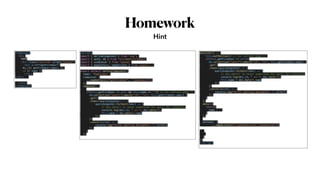 Homework
Hint
<template>


<div>


HOME


<div class="text-h6" align="center">


<div v-if="getFireUser">


Hi,({{ getFireUser.email }})


:) {{ name }}


</div>


</div>


</div>


</template>
<script>


import { defineComponent } from 'vue';


import { auth, db } from "src/boot/firebase"


import { useQuasar } from 'quasar'


import { mapGetters, mapActions } from "vuex"; //


export default defineComponent({


name: 'PageIndex',


computed: {


...mapGetters(["getFireUser", "isUserAuth"])


},


updated() {




if(this.getFireUser != null && this.name == ''){ // for refresh page //


db.collection("users").where("id", "==", this.getFireUser.email )


.get()


.then((querySnapshot) => {


querySnapshot.forEach((doc) => {


// doc.data() is never undefined for query doc snapshots


console.log(doc.id, " => ", doc.data());


this.name = doc.data().name


});


})


.catch((error) => {


console.log("Error getting documents: ", error);


});


}


},


mounted(){ //


this.authAction() // for refresh page //


if(this.getFireUser != null){


db.collection("users").where("id", "==", this.getFireUser.email )


.get()


.then((querySnapshot) => {


querySnapshot.forEach((doc) => {


// doc.data() is never undefined for query doc snapshots


console.log(doc.id, " => ", doc.data());


this.name = doc.data().name


});


})


.catch((error) => {


console.log("Error getting documents: ", error);


});


}


},


data(){


return{


name : ''


}


},




methods: {


...mapActions(["signOutAction","authAction"])






}


})


</script>


 