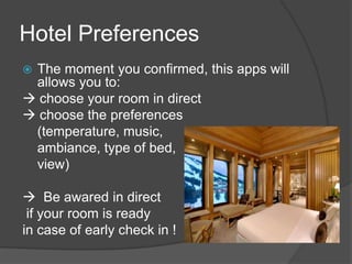 Blackberry and so on… GPS IncludedGPS included the moment you land or you arrive in the city a GPS service willautomaticallystartWhenyouvisit the city, the 	GPS staysconstantlyconnected to the hotel andoffer the shorterway to come back