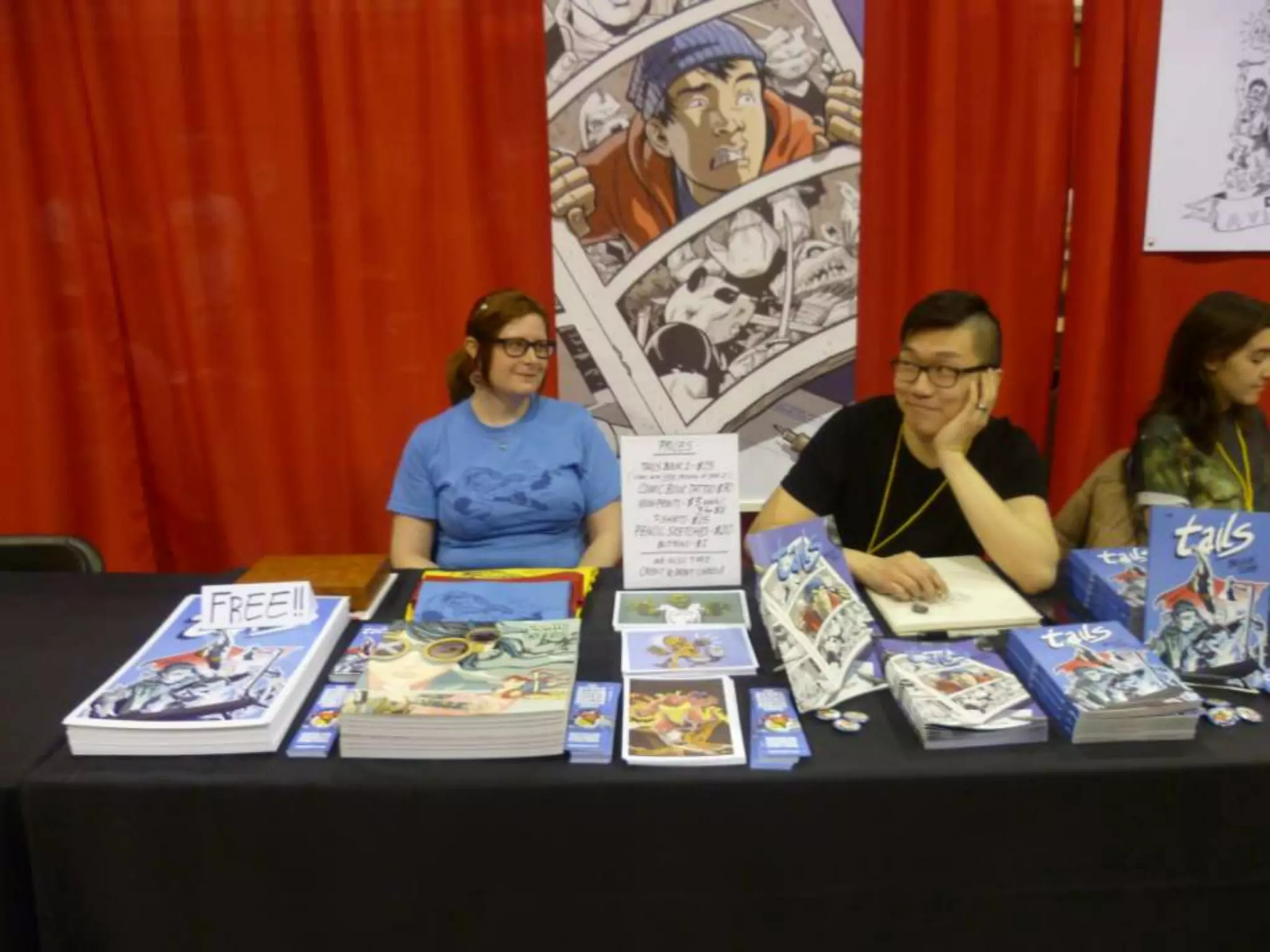 Appealing artist table setups