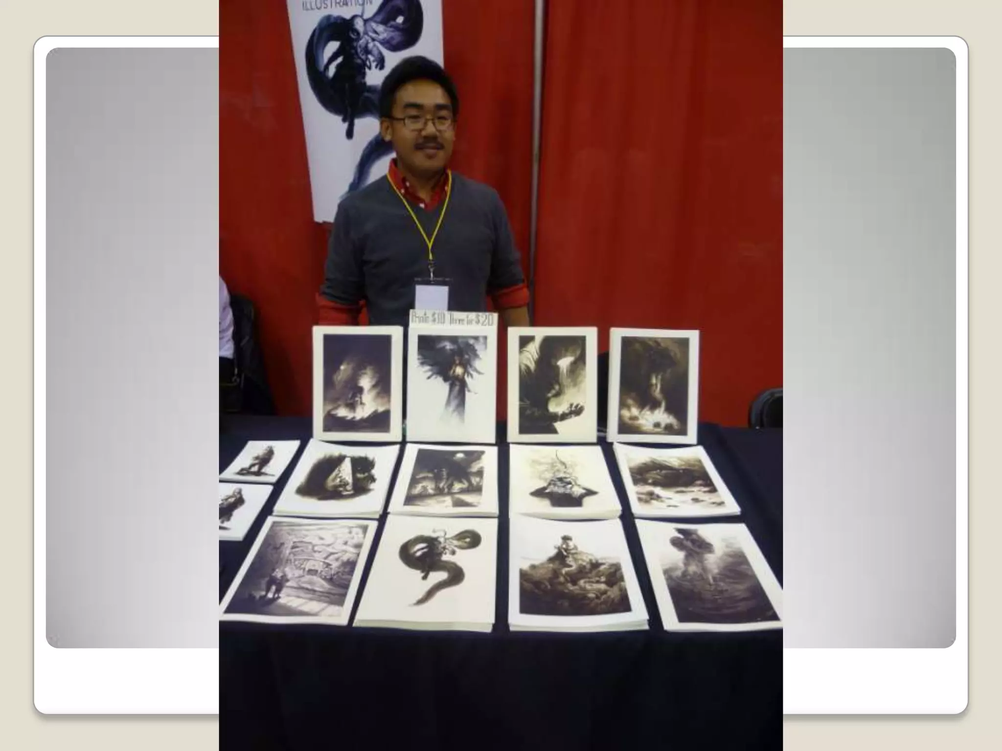 Appealing artist table setups