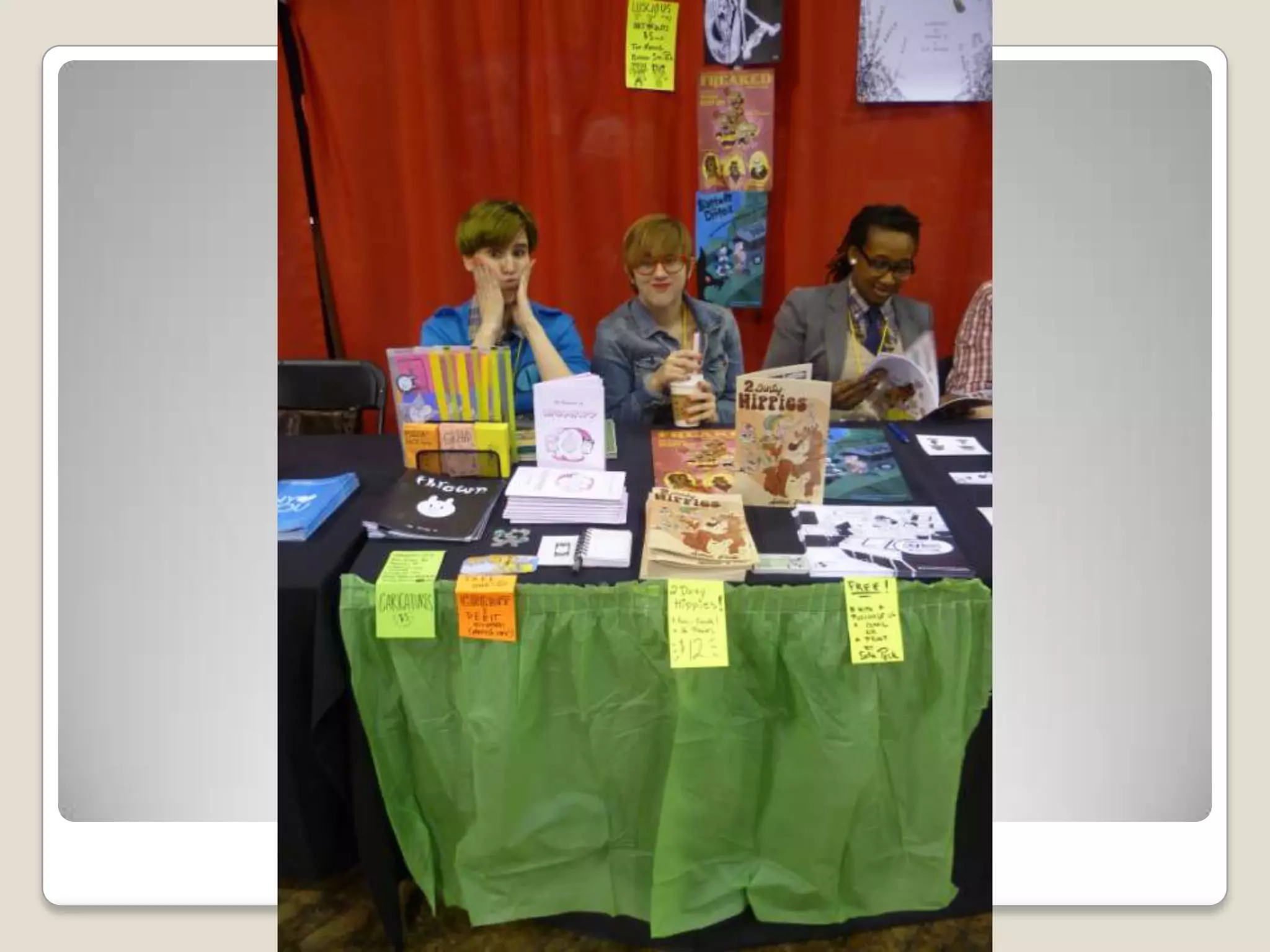 Appealing artist table setups