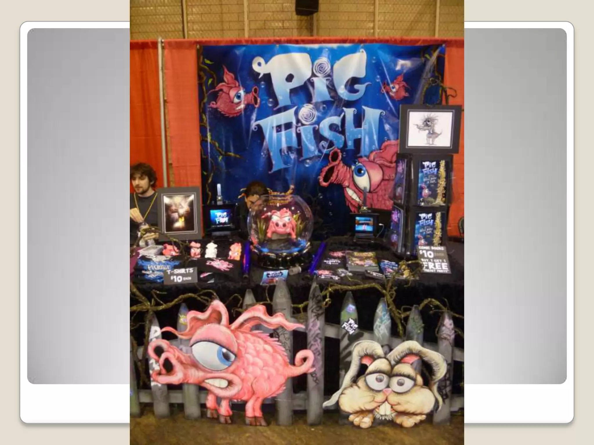 Appealing artist table setups