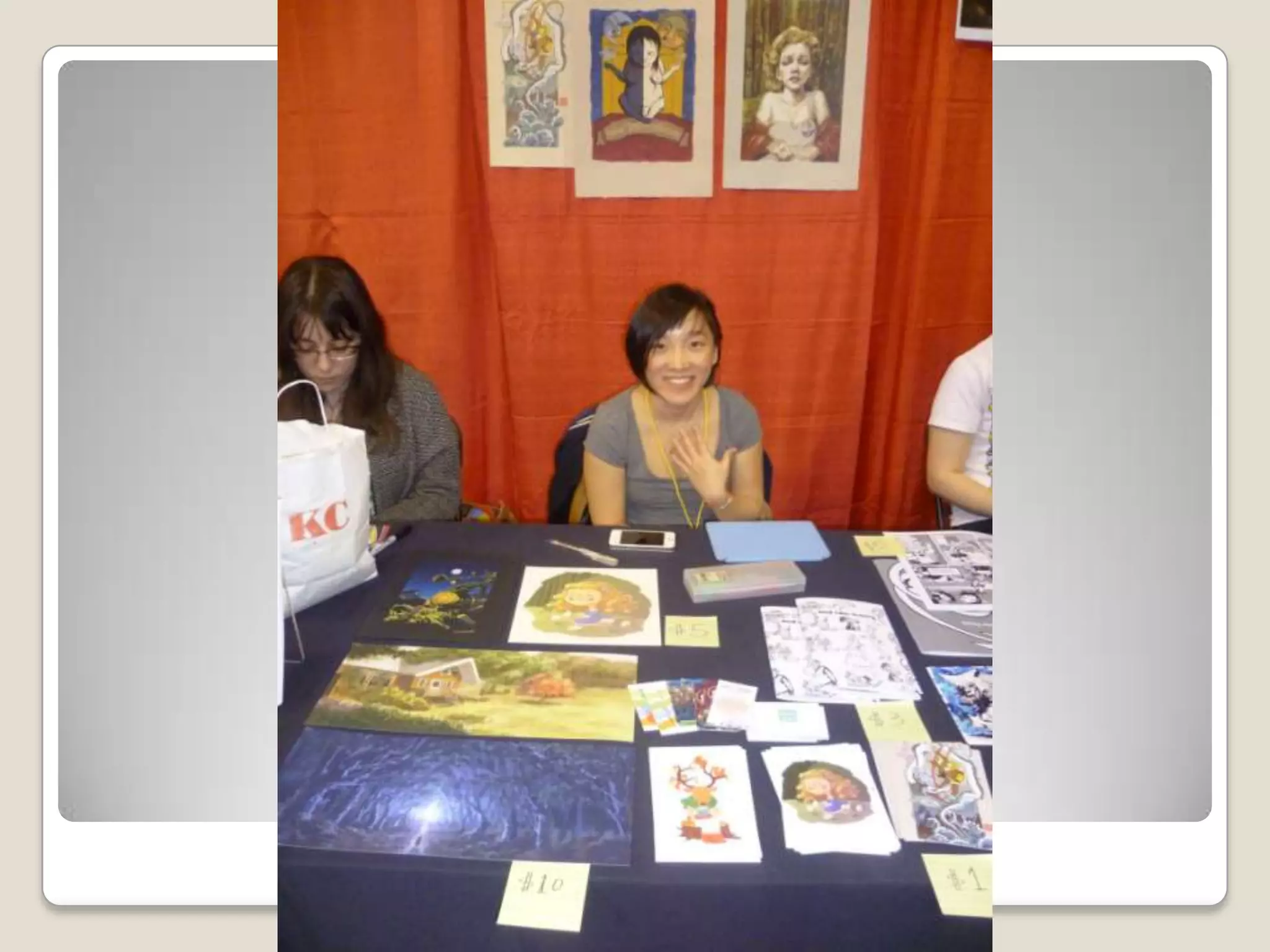 Appealing artist table setups