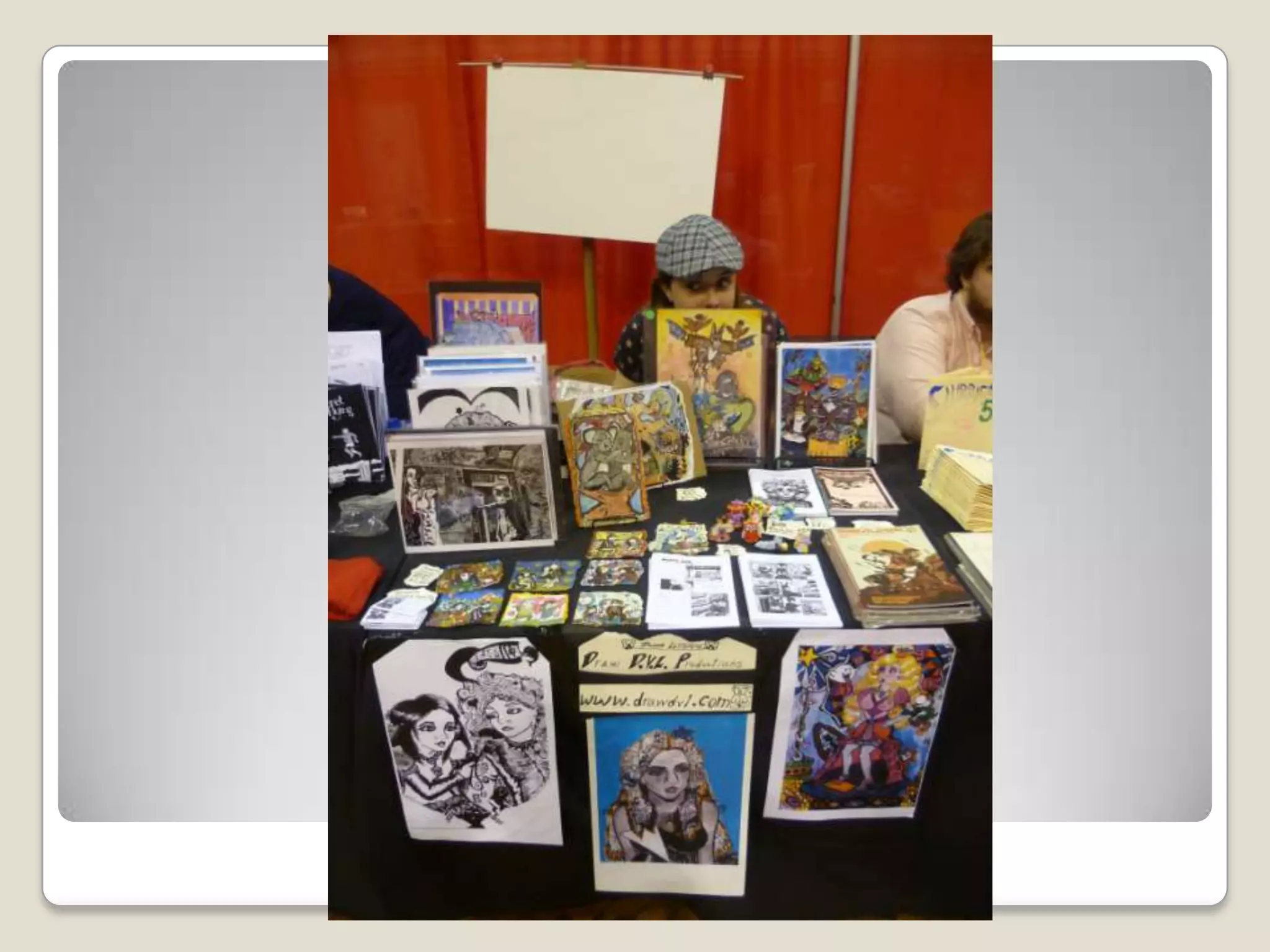 Appealing artist table setups