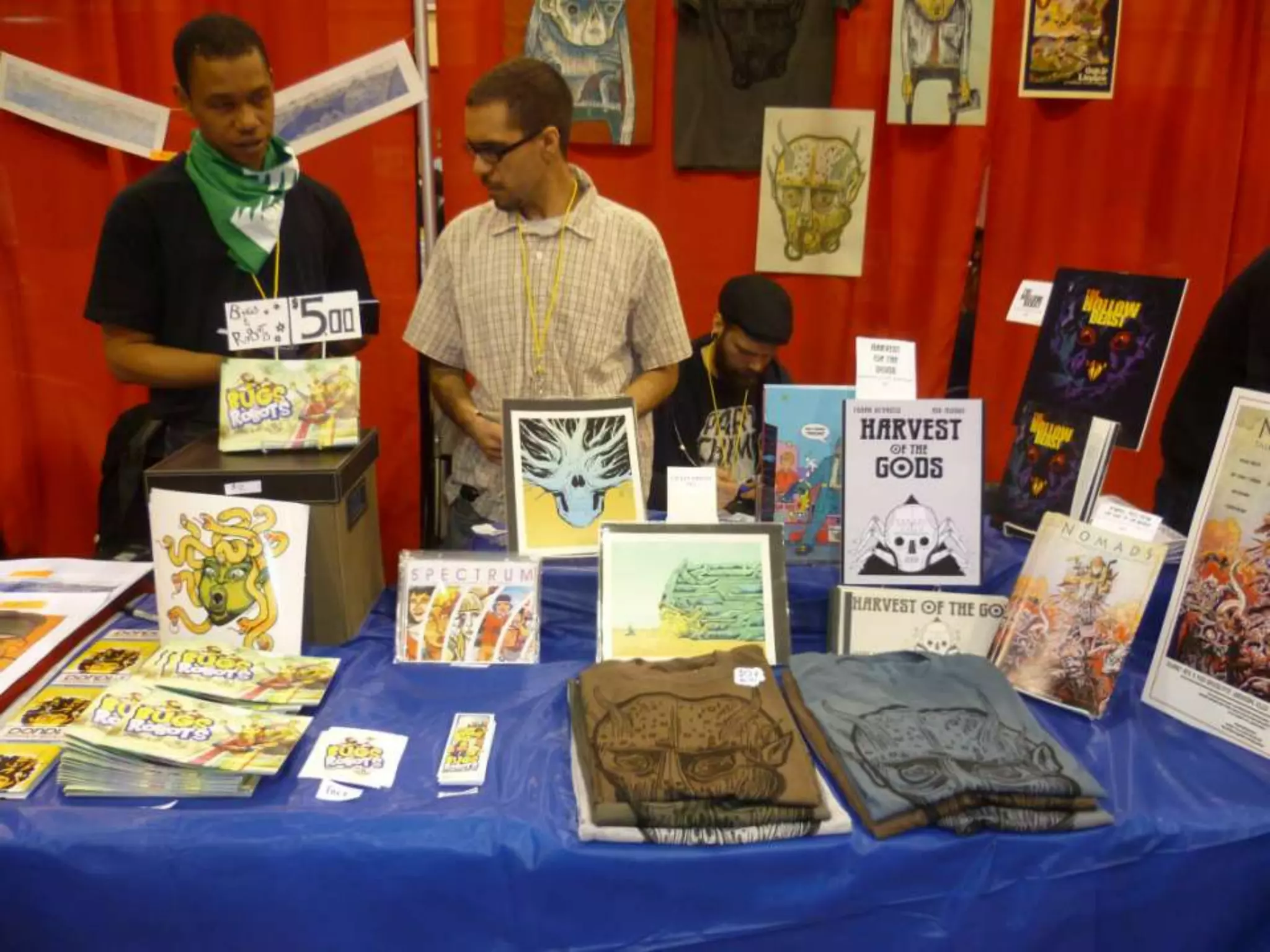 Appealing artist table setups