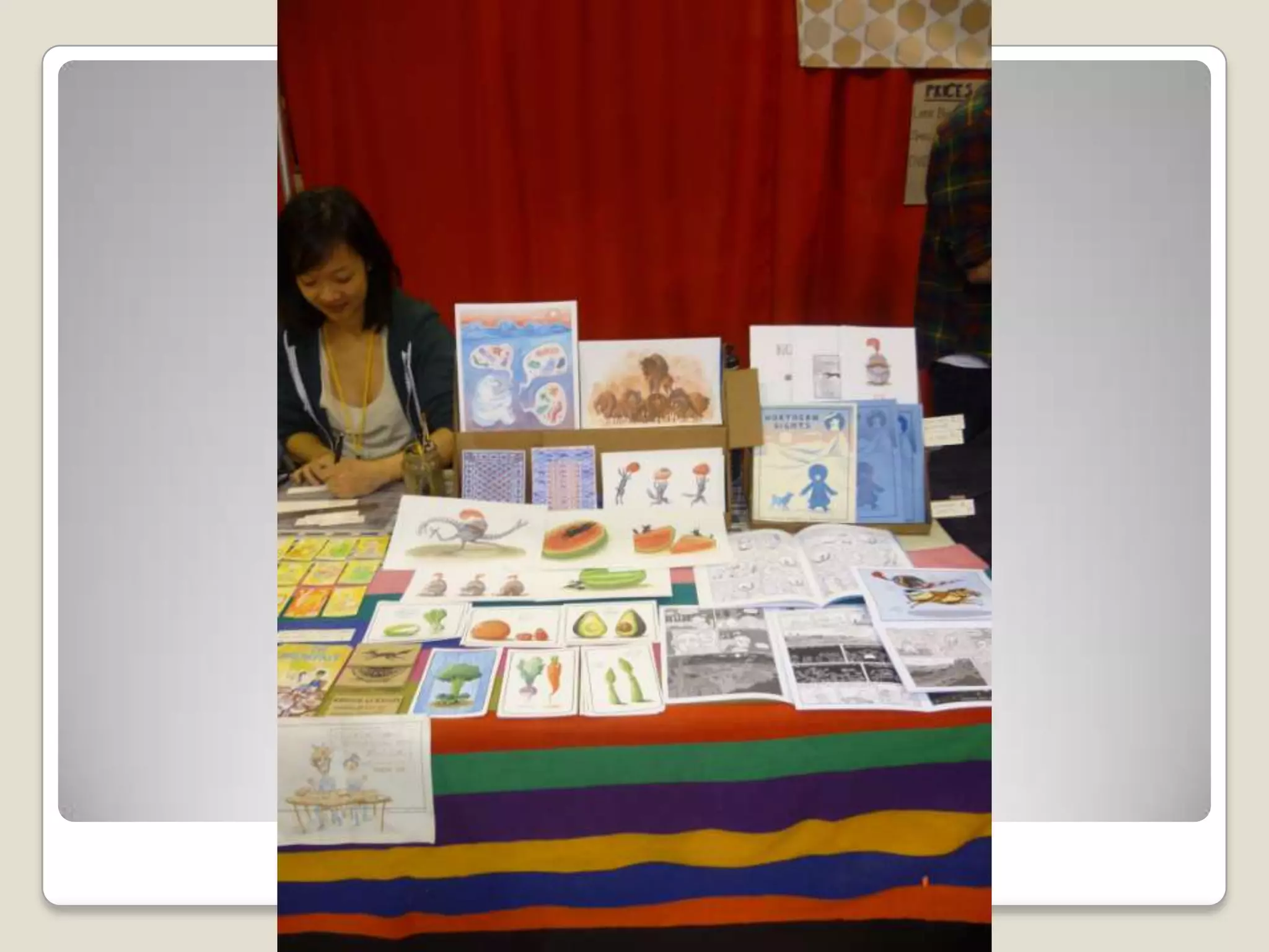 Appealing artist table setups