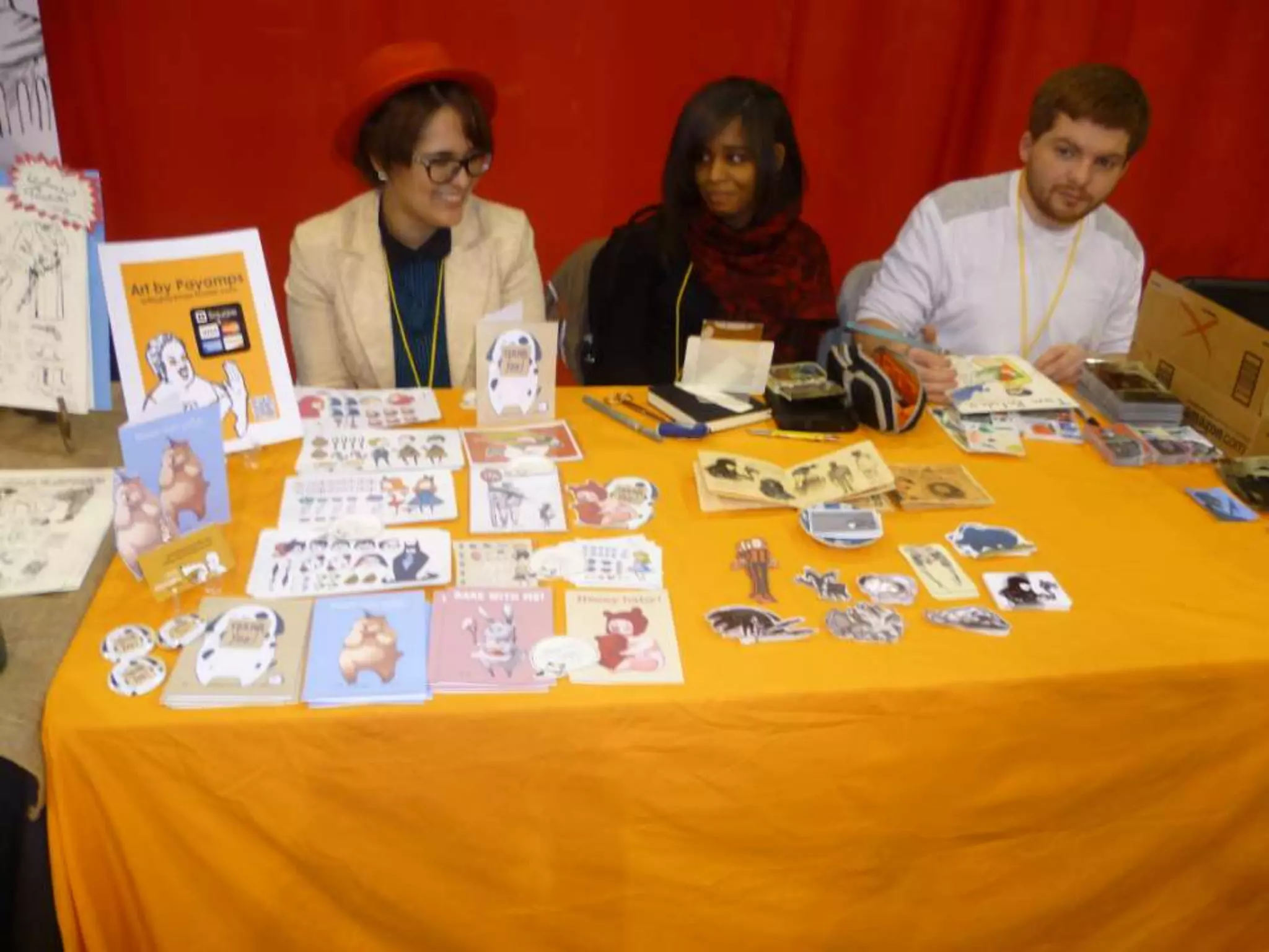 Appealing artist table setups