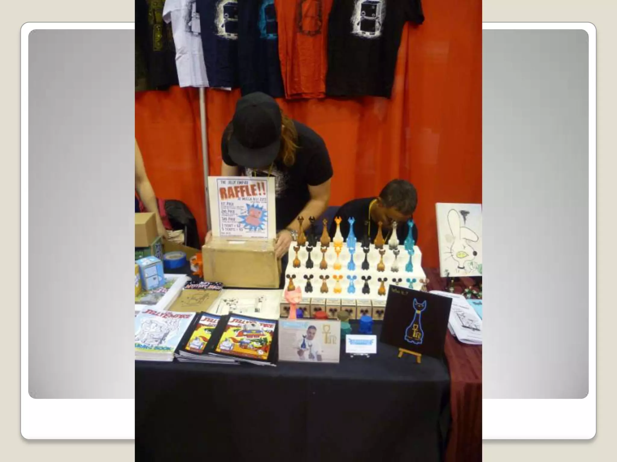 Appealing artist table setups