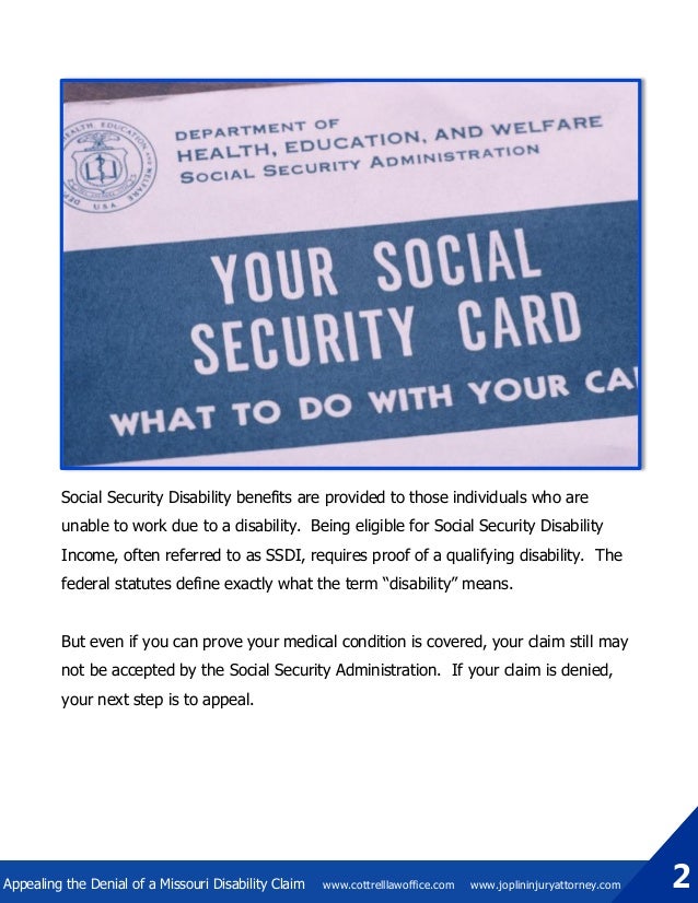 Appealing the Denial of a Missouri Disability Claim