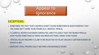 Appeal to ignorance | PPTX