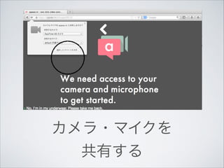 カメラ・マイクを	

共有する
 