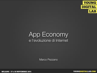 App Economy
e l’evoluzione di Internet



      Marco Pezzano
 