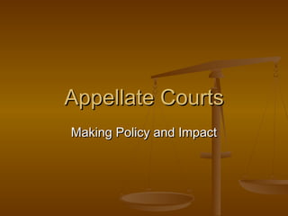 Appellate CourtsAppellate Courts
Making Policy and ImpactMaking Policy and Impact
 