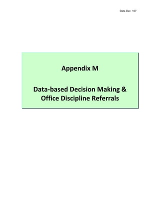 Data Dec 107




        Appendix M

Data-based Decision Making &
  Office Discipline Referrals
 