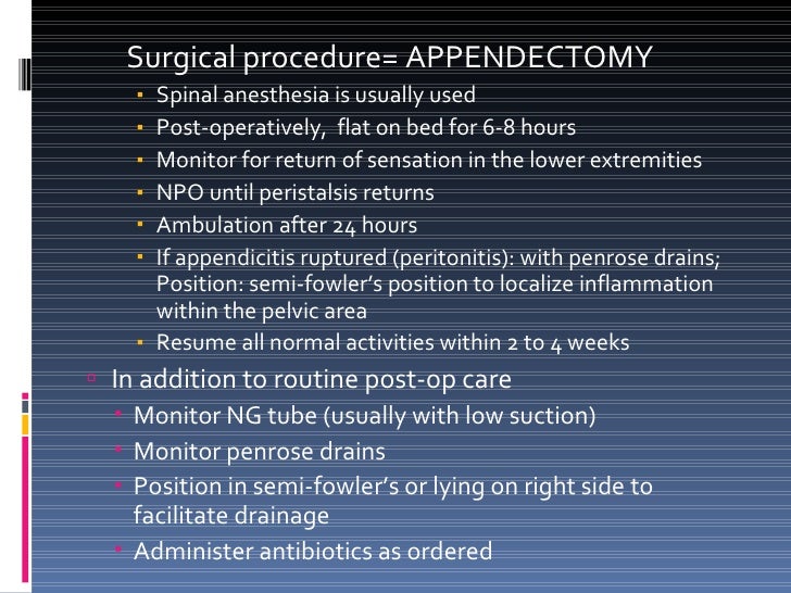 Appendicitis Lecture on 1 nurses