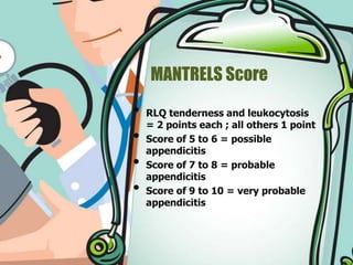 Mantrell Score Appendicitis- a simplistic view for GPs | PPTX