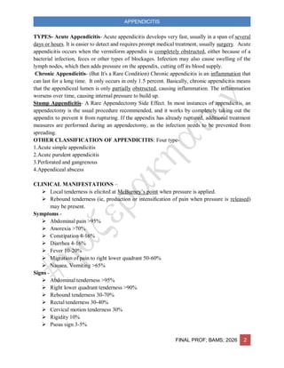 Comprehensive Overview of Appendicitis: Causes, Diagnosis, and ...