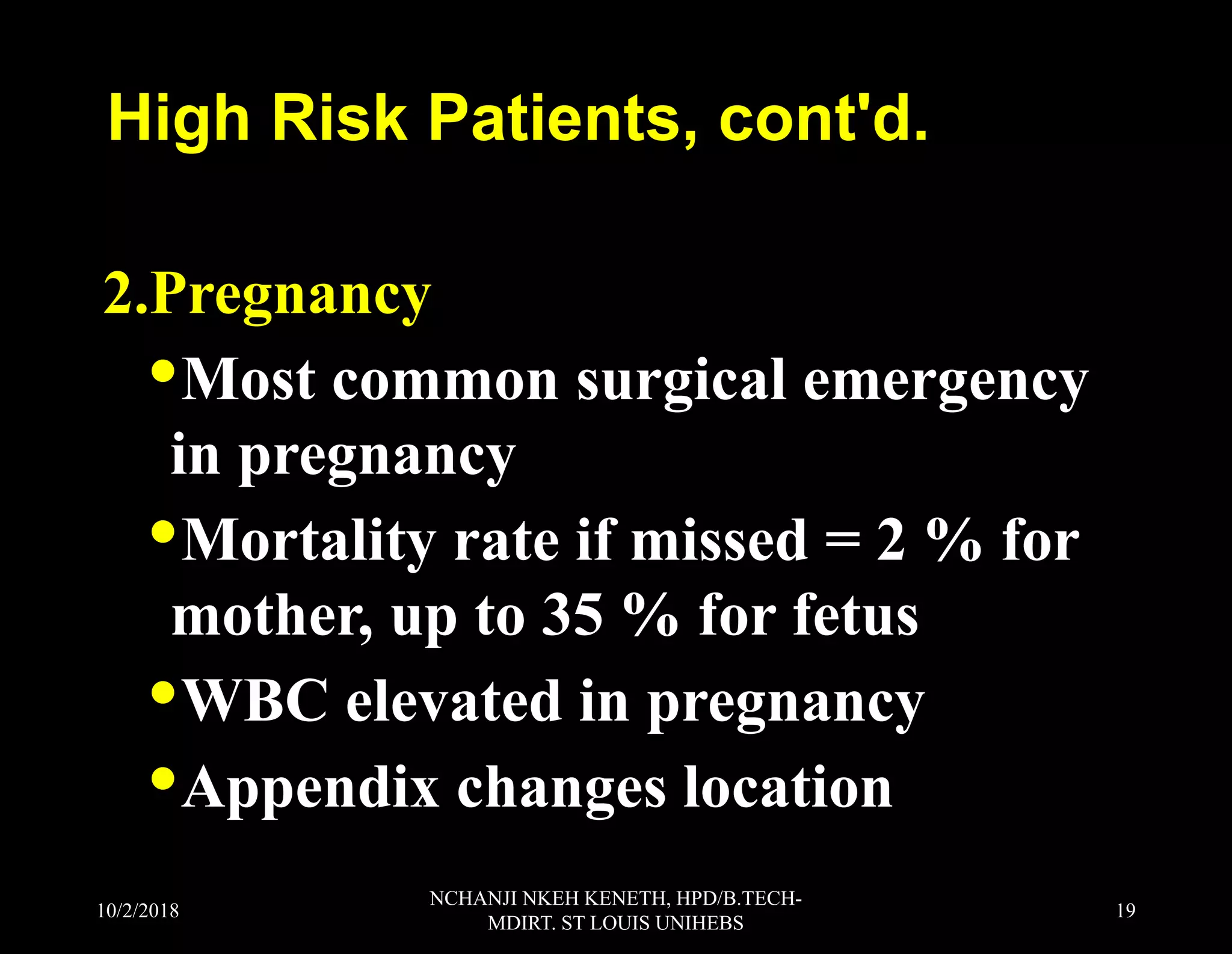 Appendicitis and role of ultrasound scan in diagnosis Nchanji Nkeh ...