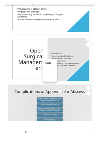Comprehensive Clinical Presentation and Management of Appendicular ...