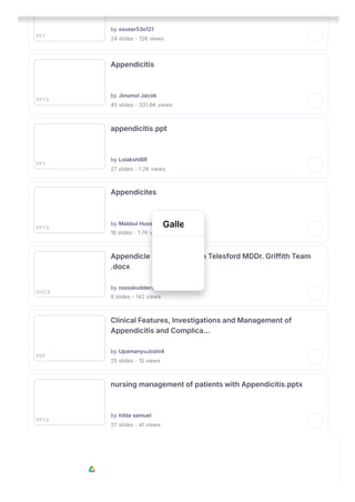 Comprehensive Clinical Presentation and Management of Appendicular ...