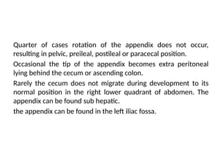 Sub Appendix Appendiceitis, Appendecular mass and appendicular diseases .pptx