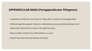 appendix and its diseases in detail for surgery | PPTX