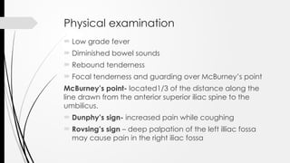 Appendix - Anatomy Physiology and Appendicitis | PPTX