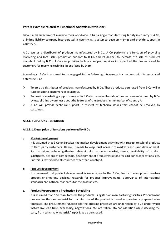 Transfer pricing master file sample image
