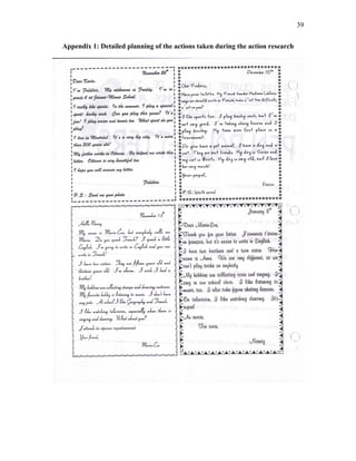 39


Appendix 1: Detailed planning of the actions taken during the action research
 