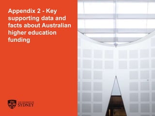 Appendix 2 - Key
supporting data and
facts about Australian
higher education
funding
 
