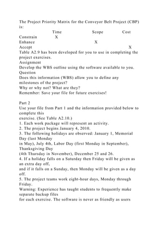 Project Exercise Instruction Appendix 2 Computer project Exercises 6i1Part BYou have .docx