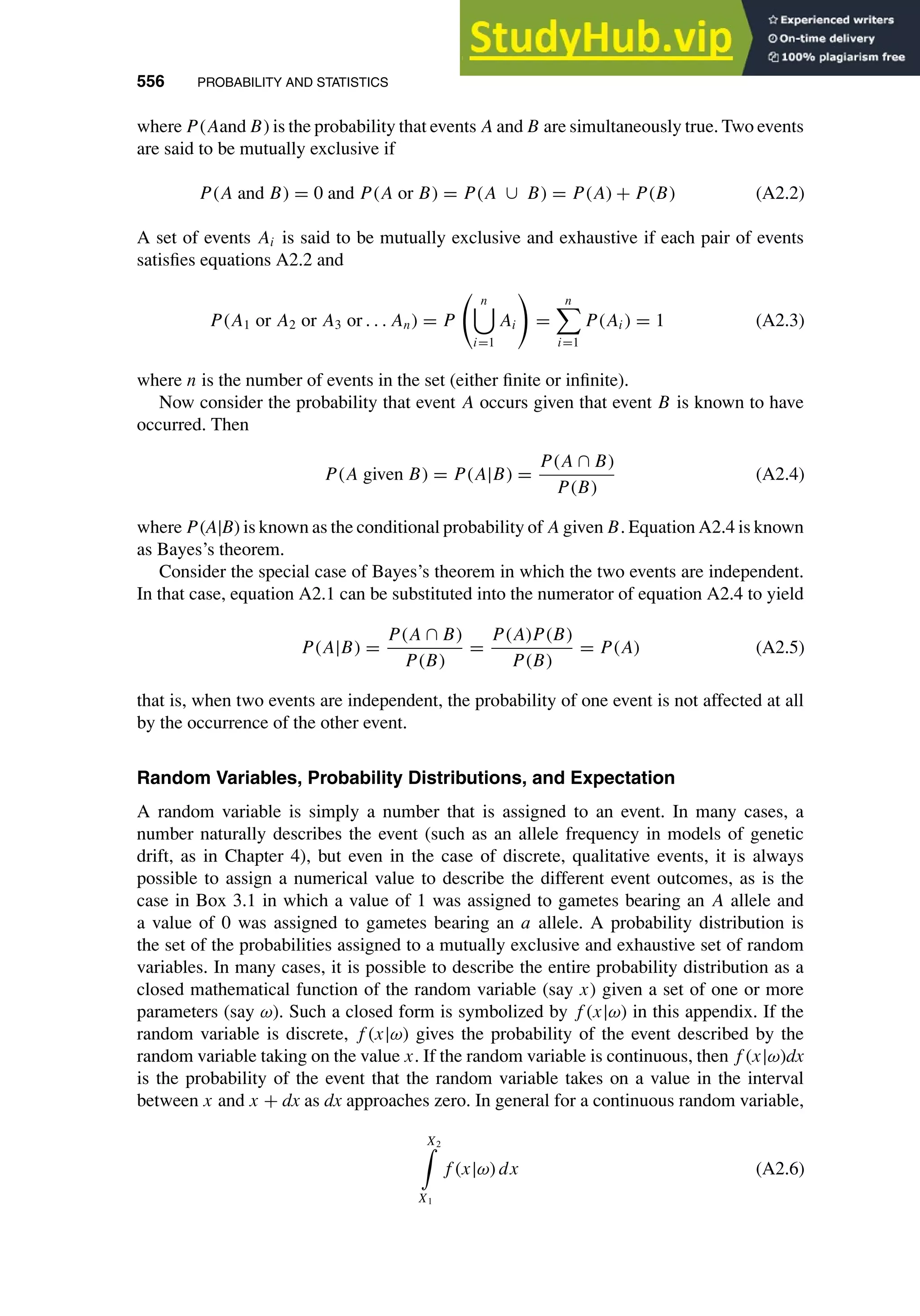 Appendix 2 Probability And Statistics | PDF