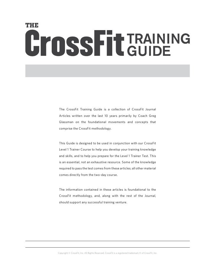 crossfit level 1 guide crossfit level 1 study guide