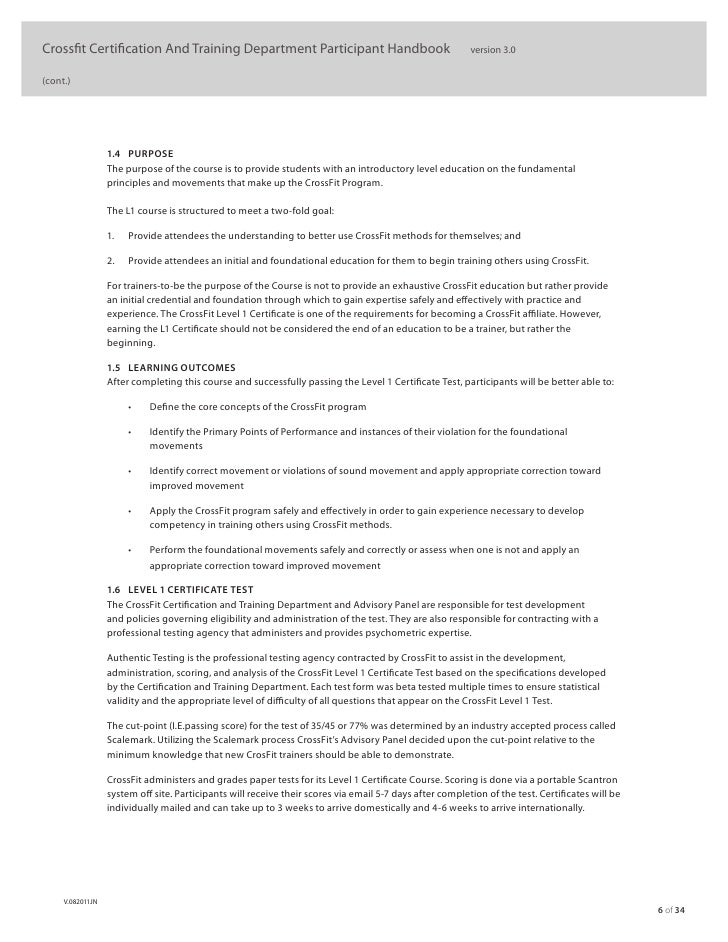 crossfit level 1 official manual crossfit level 1 study guide