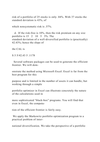 APPENDIX A A Spreadsheet Model for Efficient Diversificatio.docx