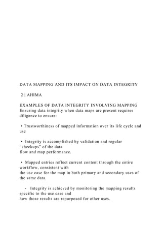 Ahima Example Data Map Appendix A — Overview and Detailed Tables Table .docx