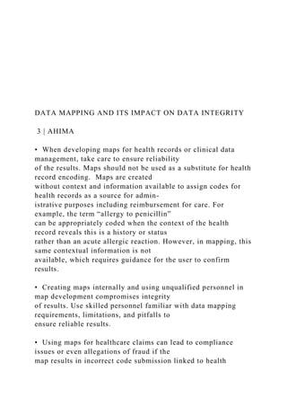 Ahima Example Data Map Appendix A — Overview and Detailed Tables Table .docx
