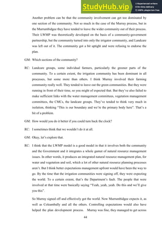 Appendix A Transcripts Of Key Informant Interviews For PhD Thesis ...