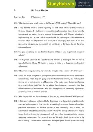 Appendix A Transcripts Of Key Informant Interviews For PhD Thesis ...