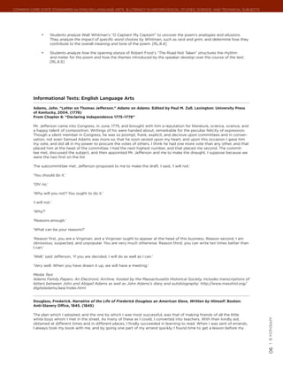 Appendix b -"Illustrative texts" of Common Core | PDF