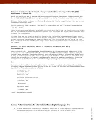 Appendix b -"Illustrative texts" of Common Core | PDF