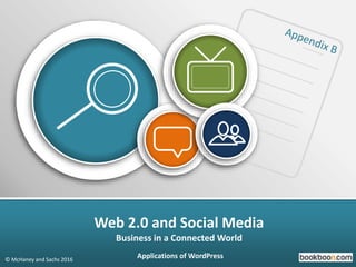 Web 2.0 and Social Media
Business in a Connected World
© McHaney and Sachs 2016
Applications of WordPress
 