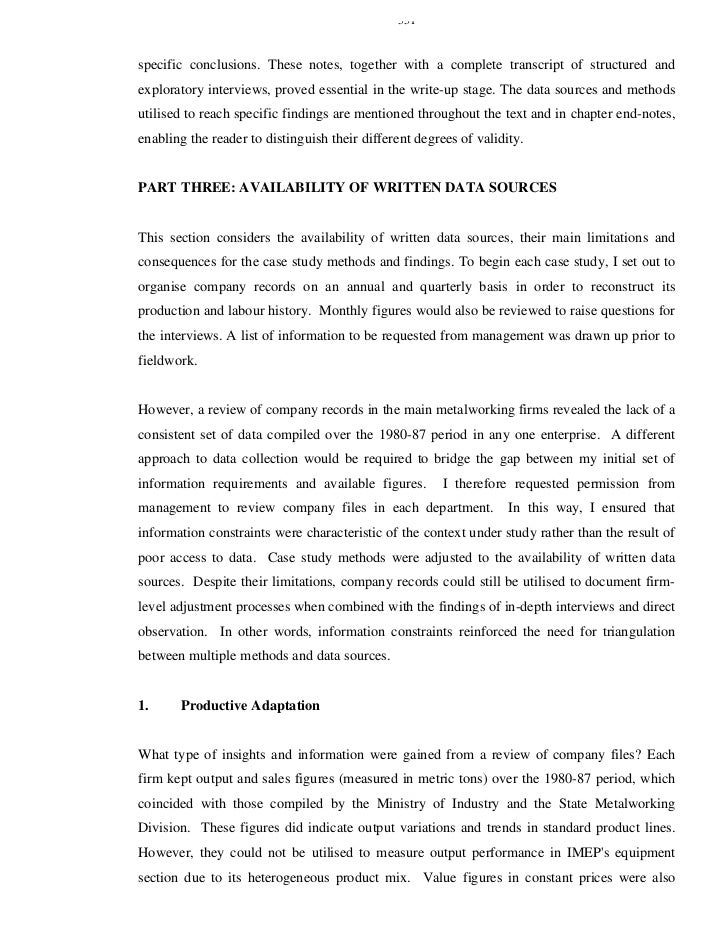 Appendix case study
