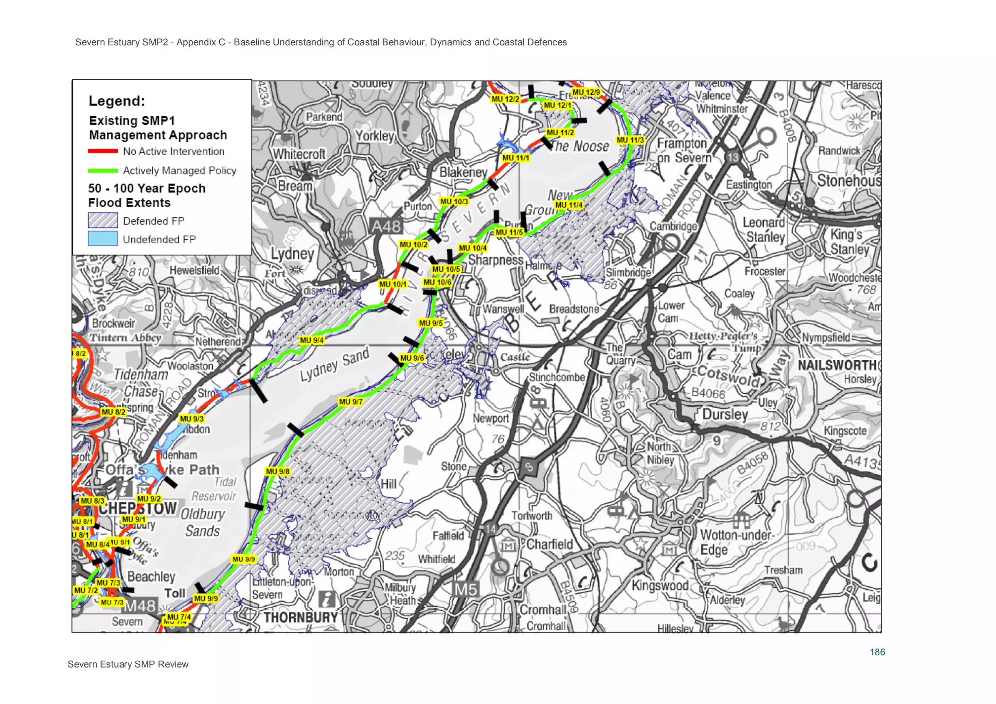 Severn Estuary SMP2 - Appendix C - Baseline Understanding of Coastal Behaviour, Dynamics and Coastal Defences
186
Severn Estuary SMP Review
 