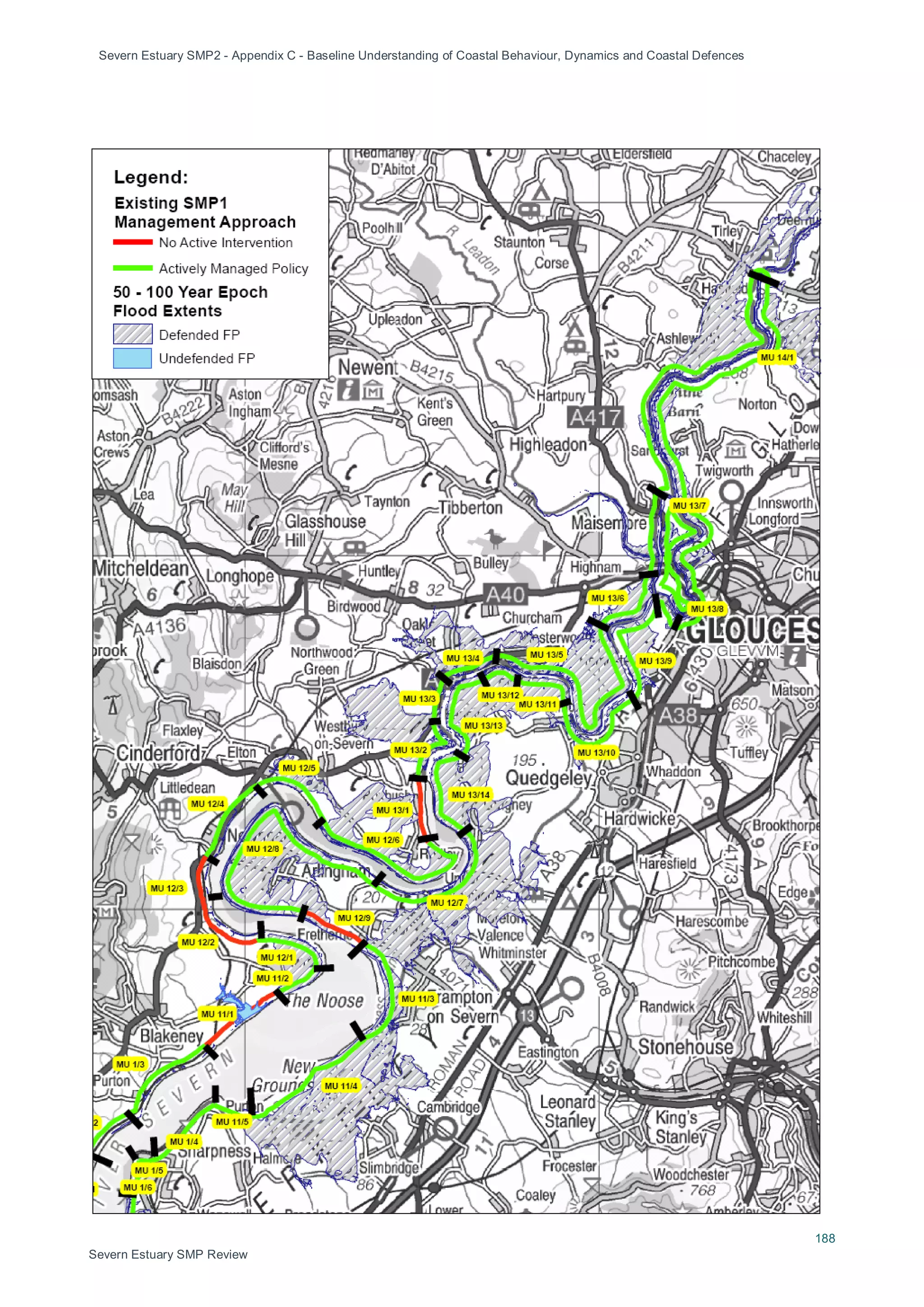 Severn Estuary SMP2 - Appendix C - Baseline Understanding of Coastal Behaviour, Dynamics and Coastal Defences
188
Severn Estuary SMP Review
 