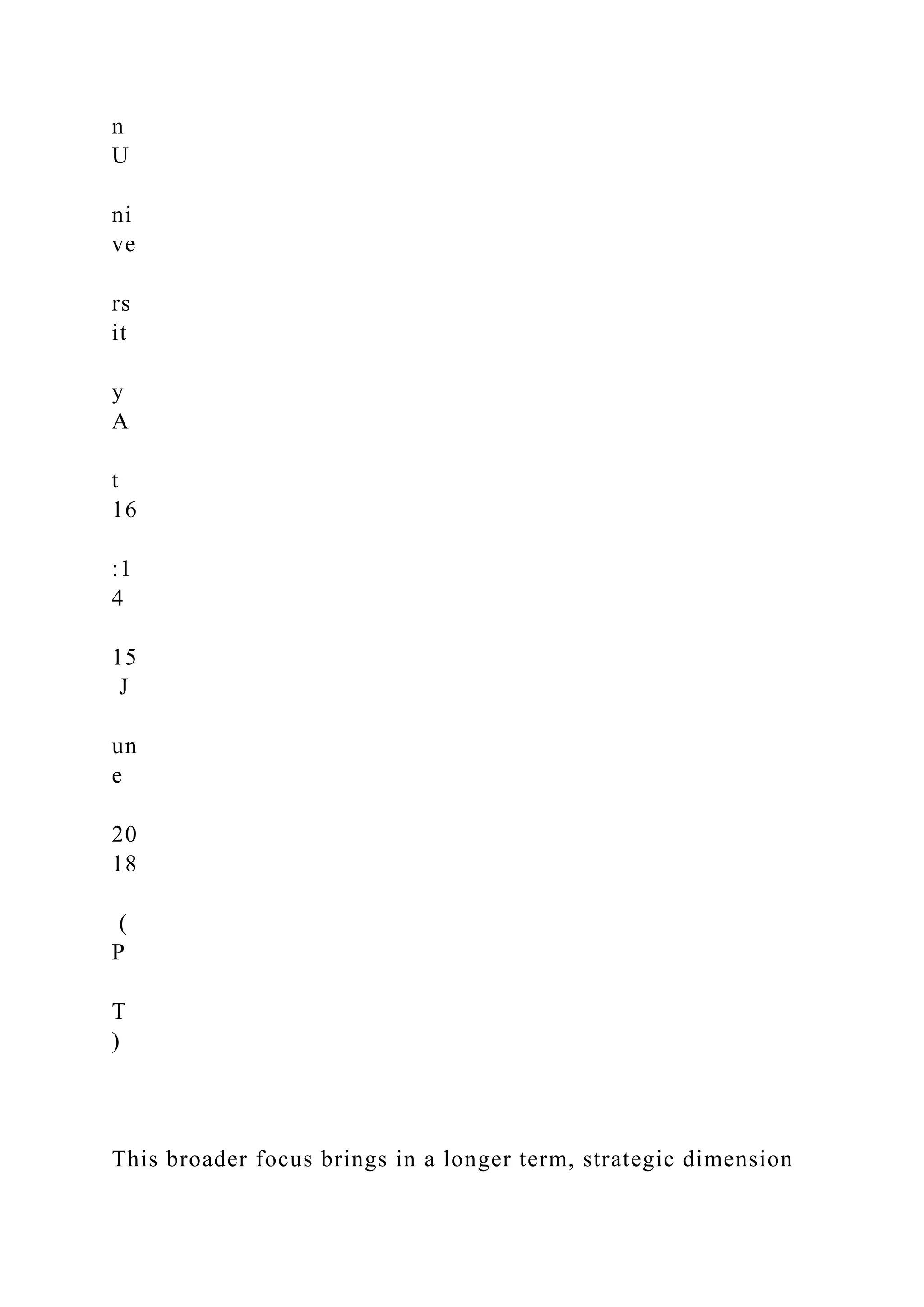 n
U
ni
ve
rs
it
y
A
t
16
:1
4
15
J
un
e
20
18
(
P
T
)
This broader focus brings in a longer term, strategic dimension
 